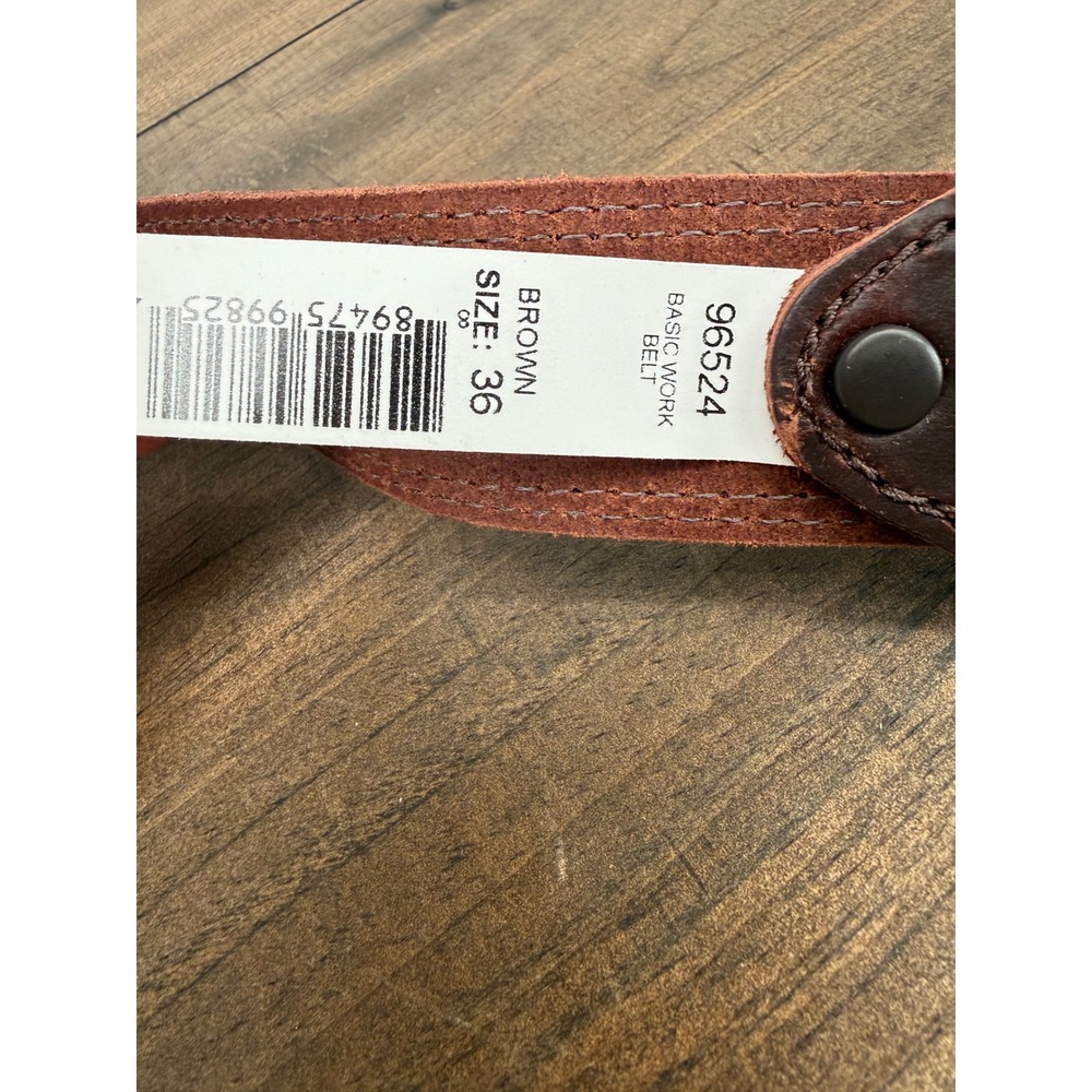 Red Wing Shoes 96524 Basic Work Belt Men's 36 Brown Leather Brass Buckle NWT - Picture 5 of 12